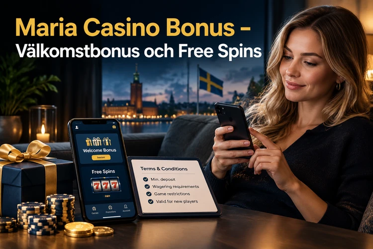 Maria Casino Bonus - Välkomstbonus och Free Spins